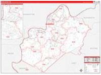 Wood, Wv Carrier Route Wall Map