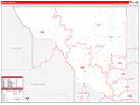 Woods, Ok Carrier Route Wall Map