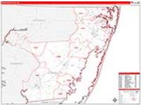 Worcester, Md Carrier Route Wall Map