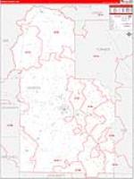 Worth, Ga Carrier Route Wall Map