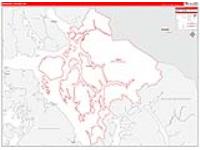 Wrangell Petersburg Borough (), Ak Carrier Route Wall Map