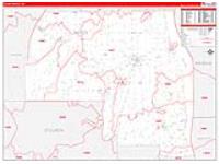 Yates, Ny Carrier Route Wall Map