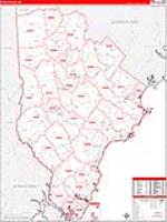 York, Me Carrier Route Wall Map