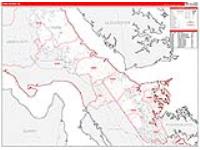 York, Va Carrier Route Wall Map