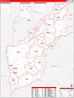 Yuba, Ca Carrier Route Wall Map