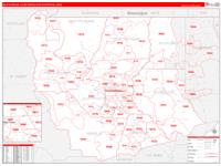 Baton Rouge, LA Metro Area Zip Code Wall Map Premium Style by ...