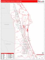 Melbourne-Titusville-Palm Bay, FL Metro Area Zip Code Wall Map Premium ...