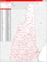 New Hampshire Wall Map Zip Code