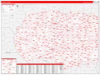 Illinois Central Wall Map
