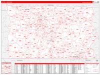 Tennessee Central Wall Map