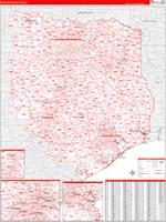 Texas North Eastern Wall Map