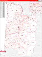 Oregon North Western Wall Map