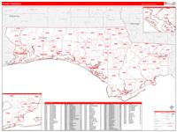 Florida Panhandle Wall Map