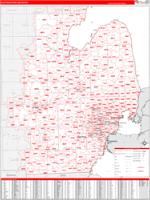 Michigan South Eastern Wall Map