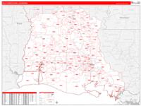 Louisiana South Western Wall Map