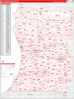 Michigan South Western Wall Map