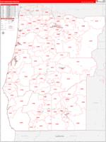 Oregon South Western Wall Map