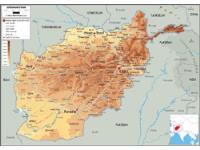 Afghanistan Physical Wall Map