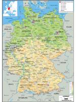 Germany Physical Wall Map