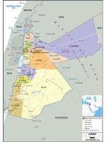 Jordan Political Wall Map