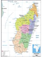 Madagascar Political Wall Map