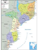 Mozambique Political Wall Map