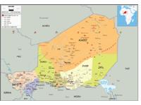 Niger Political Wall Map