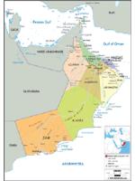 Oman Political Wall Map