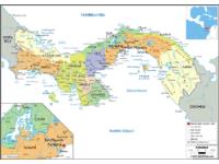 Panama Political Wall Map
