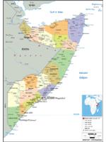 Somalia Political Wall Map