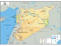 Syria Physical Wall Map