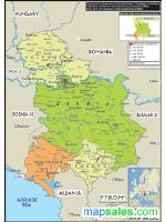 Yugoslavia Political Wall Map
