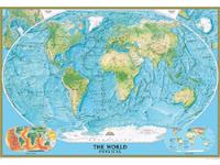 World Physical Ocean Floor Wall Map