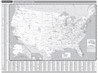 United States Gray Wall Map
