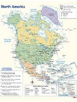 North America Political Wall Map