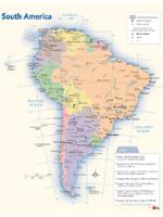 South America Political Wall Map