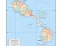 St. Kitts/Nevis Wall Map