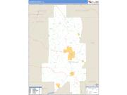 Crenshaw County Wall Map Zip Code Basic Style 2009