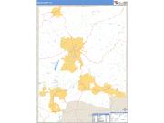 Dale County Wall Map Zip Code Basic Style 2009