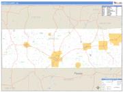 Geneva County Wall Map Zip Code Basic Style 2009