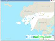 Bethel County Wall Map Zip Code Basic Style 2009