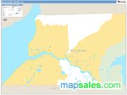 Bristol Bay County Wall Map Zip Code Basic Style 2009