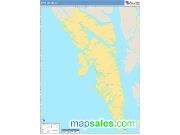 Sitka County Wall Map Zip Code Basic Style 2009
