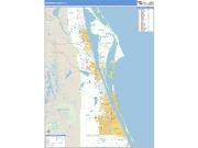 Brevard County Wall Map Zip Code Basic Style 2009