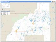 Burnett County Wall Map Zip Code Basic Style 2009