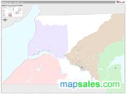 Bristol Bay County Wall Map Premium Style 2009