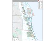 Brevard County Wall Map Premium Style 2009