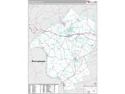 Hunterdon County Wall Map Premium Style 2009