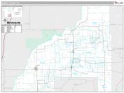 Burnett County Wall Map Premium Style 2009