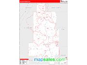 Crenshaw County Wall Map Zip Code Red Line Style 2009